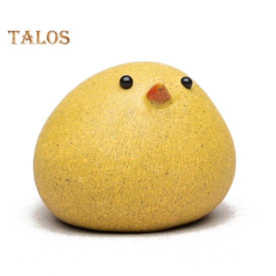 Kuřecí čajový mazlíček Ručně vyráběná fialová písková umělecká dekorace Roztomilá čajová hračka pro čajovou soupravu Poutavé ozdoby na stůl Dekor na poličku