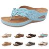 Summer Open Toe Korean Version Clip Toe Flower Bike Line Casual Beach Sandals