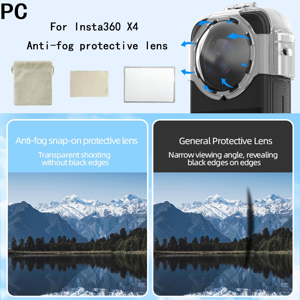 Anti-fogging Lens Guard Cap For Insta360 X4 Screen Protector Fixed Desktop Stand Base for Insta360 X4 Mount Camera Accessories