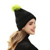 New Wool Ball Knitted Hat For Outdoor Autumn And Winter Pure Cotton Yarn Hat