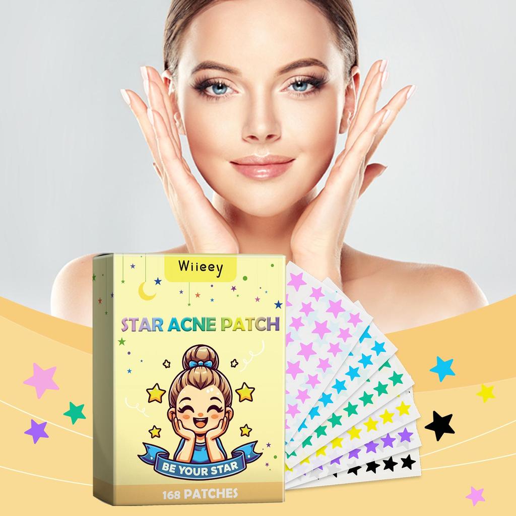 WIIEEY Star Pimple Patch Fade Down Pimple Pimple Marks Clean Face Closed Acne Portable Cartoon Pimple Patch