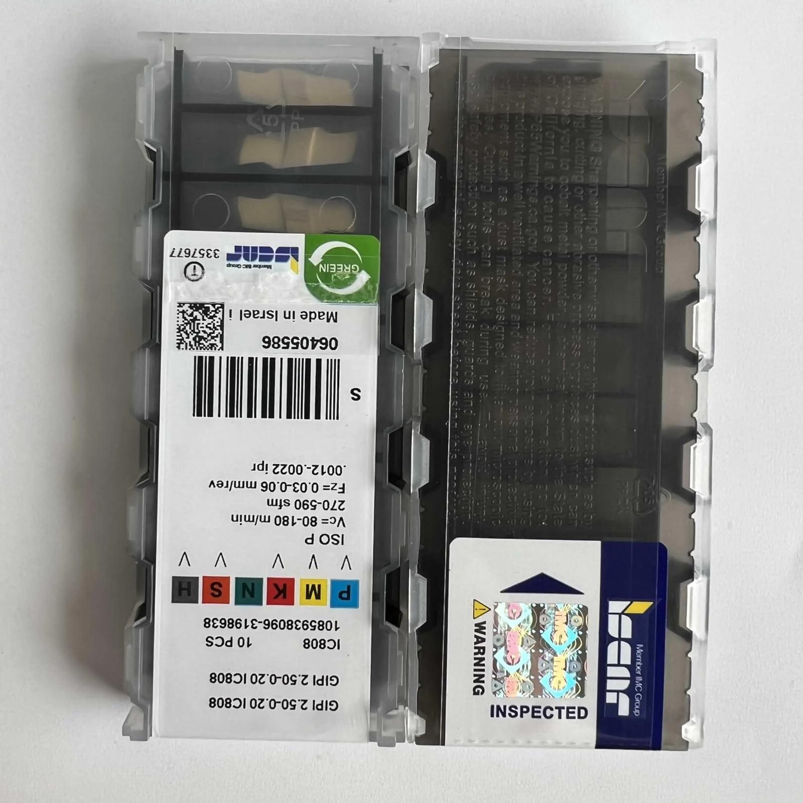 

ISCAR / GIPI2.50-0.20 IC808 /Industrial indexable Carbide Inserts 10 PCS