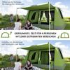 Tunnel Tent Camping Shelter W/ Porch, Two Rooms, Lamp Hook, Portable Carry Bag