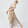 Folk Dance Classical Dancing Pants Women Tie-dye Loose Wide Leg Trouser 2 Layers Rhyme Dancewear Side Split No Streamers