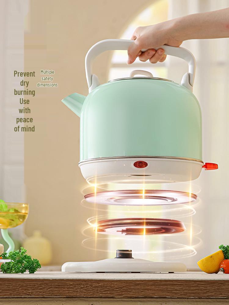 304 Stainless Steel Electric Kettle with Auto Power-Off, Large Capacity.