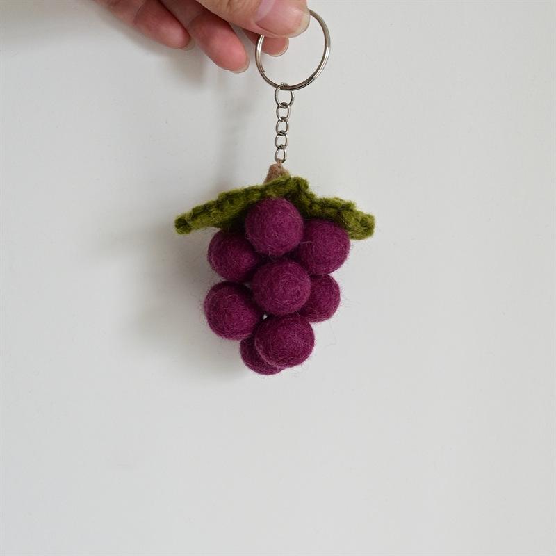 Nepal Wool Felt Fruit & Vegetable Pendant Keychain Plush Doll