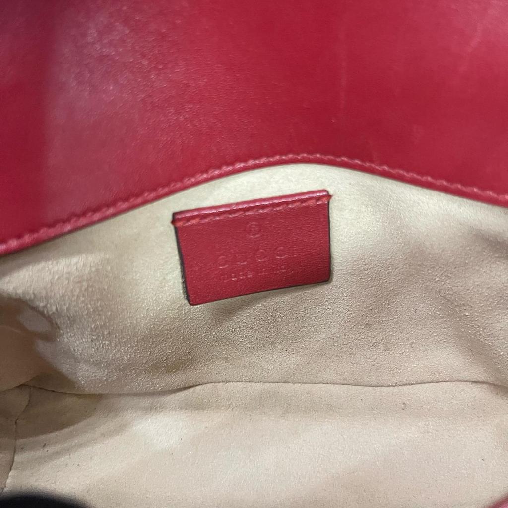 [Pre-Owned] GG Marmont Vintage Metal Logo Quilted Leather Mini Shoulder Bag - Very Good #23CPG2