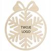 Decorated Snowflake Bauble Plywood Baubles with Your Own Company Logo 10 PCS