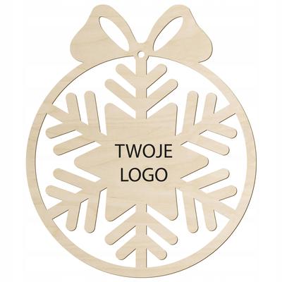 Decorated Snowflake Bauble Plywood Baubles with Your Own Company Logo 10 PCS