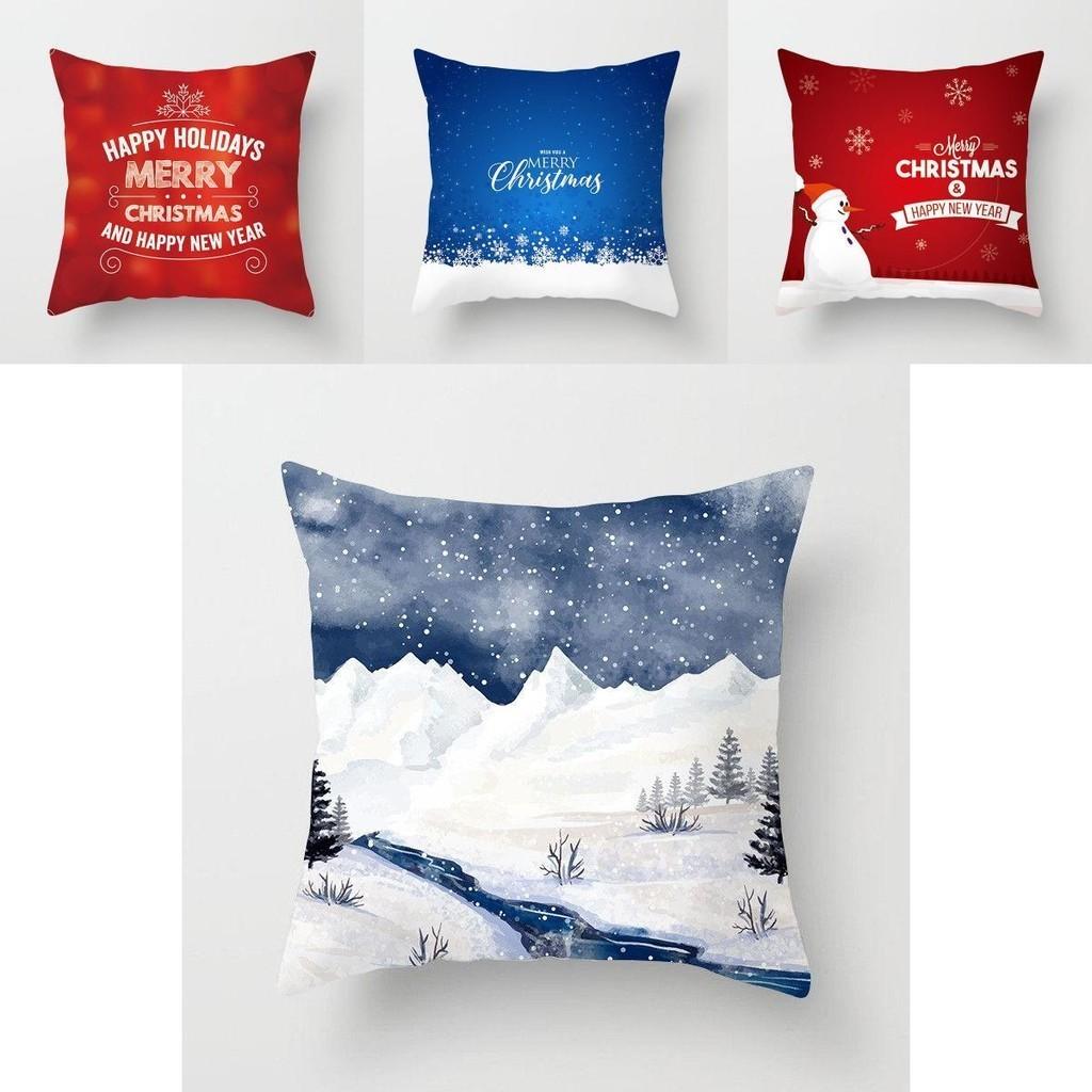 Cozy Christmas Cushion Cover In Soft Peach Skin Velvet For Festive Home Decor