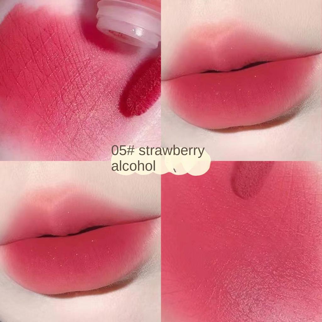 Soft Colour Velvet Lip Glaze Matte Matte Natural Makeup Holding Non-Stick Cup Vegan White Lip Glaze