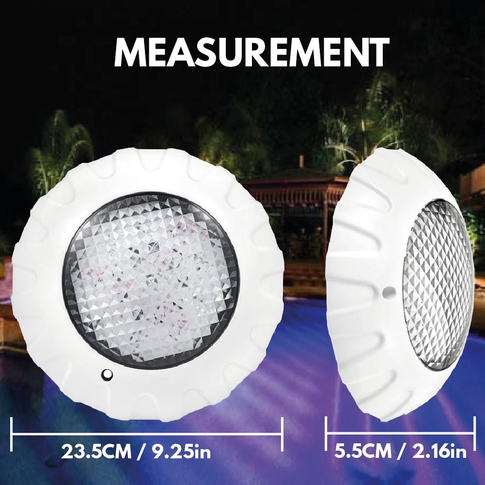 Schwimmbadleuchte LED RGB Farbwechsel DC12V IP68 Wasserdicht Teichleuchte mit Fernbedienung Unterwasserleuchte