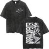 Vintage lavato sabrina carpenter merchandising t-shirt yk moda estetica Lusso di alta gamma Lavato Moda retrò Oversize Unisex Coppie