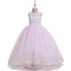 2024 Embroidered Princess Wedding Dress for Girls with Bow Tail