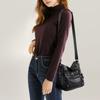 Korean Versi Multi-layer Large Capacity Shoulder Bag, Fashi Leather Women's Crossbody Bags, Unisex, Suitable for Commuting