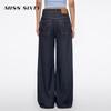 MISS SIXTY Women's Tencel-Linen Blend Wide-Leg Jeans