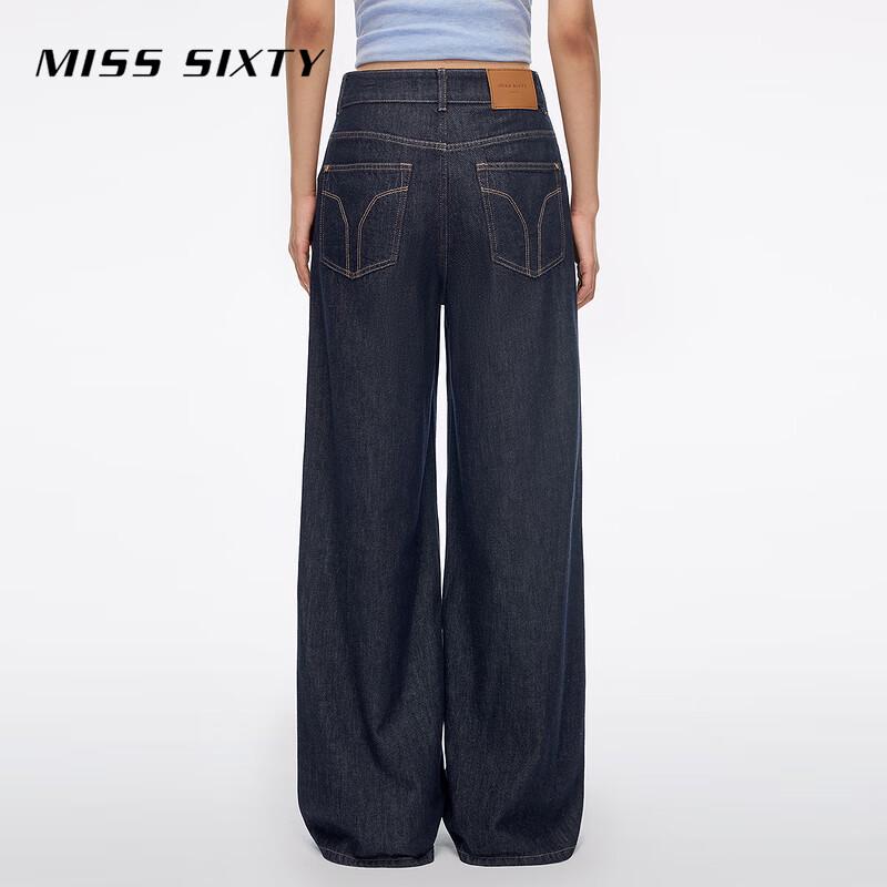 MISS SIXTY Women's Tencel-Linen Blend Wide-Leg Jeans