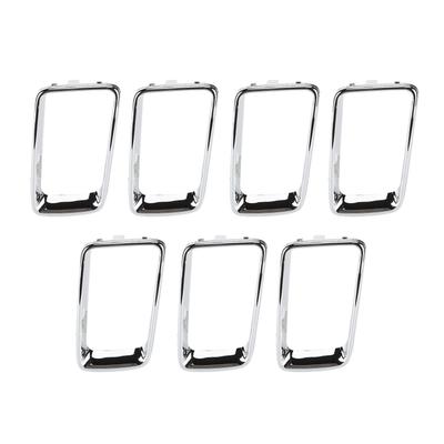 7PCS Set Front Grille Trim Ring Chrome Plated Modification Replacement for Grand Cherokee 2014‑2016