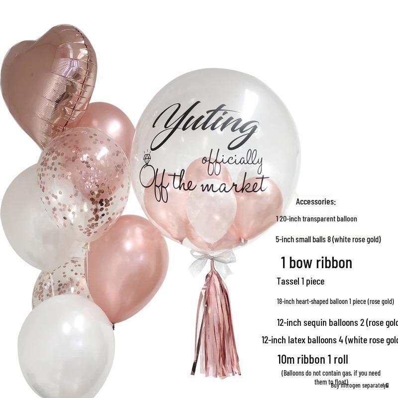 Creative Transparent Bobo Ball Holiday Balloon Set for Kids' First Birthday Party