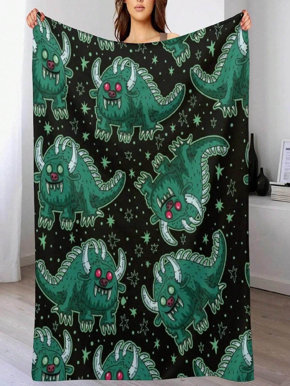 Hodag Cryptid Black Throw Blanket Moving Luxury St Bed Plaid Blankets For Sofas Blankets 75X95CM серый