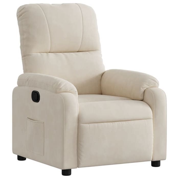 VidaXL Fauteuil Inclinable, Chaise de Relaxation, Siège avec Accoudoirs et Dossier, Fauteuil TV de Salon, Moderne, Beige 373454