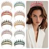 Luxury Elegant Crystal Bridal Tiara Metal Wedding Hair Tiara Princess Crown  Birthday Celebration