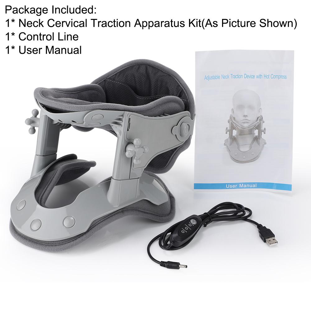 Neck Correction Repair Collar Hot Compress Cervical Traction Apparatus Kit Cervical Spine Massager Heat Personal Treatment Tool