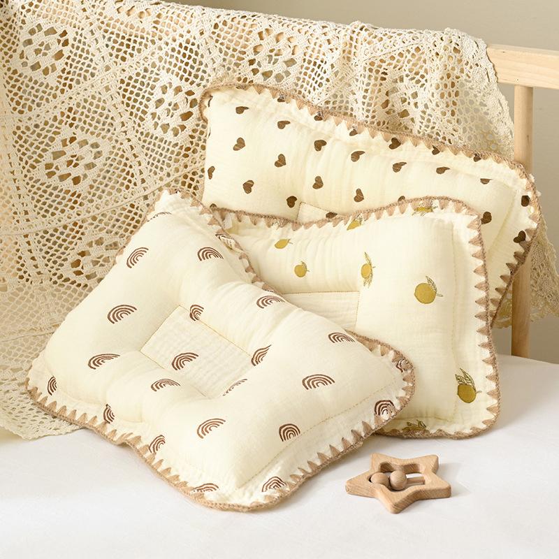 1 Piece Cotton Baby Bedding Pillow Soft And Breathable Newborn Pillow Provide Comfortable Rest For Boys Girls