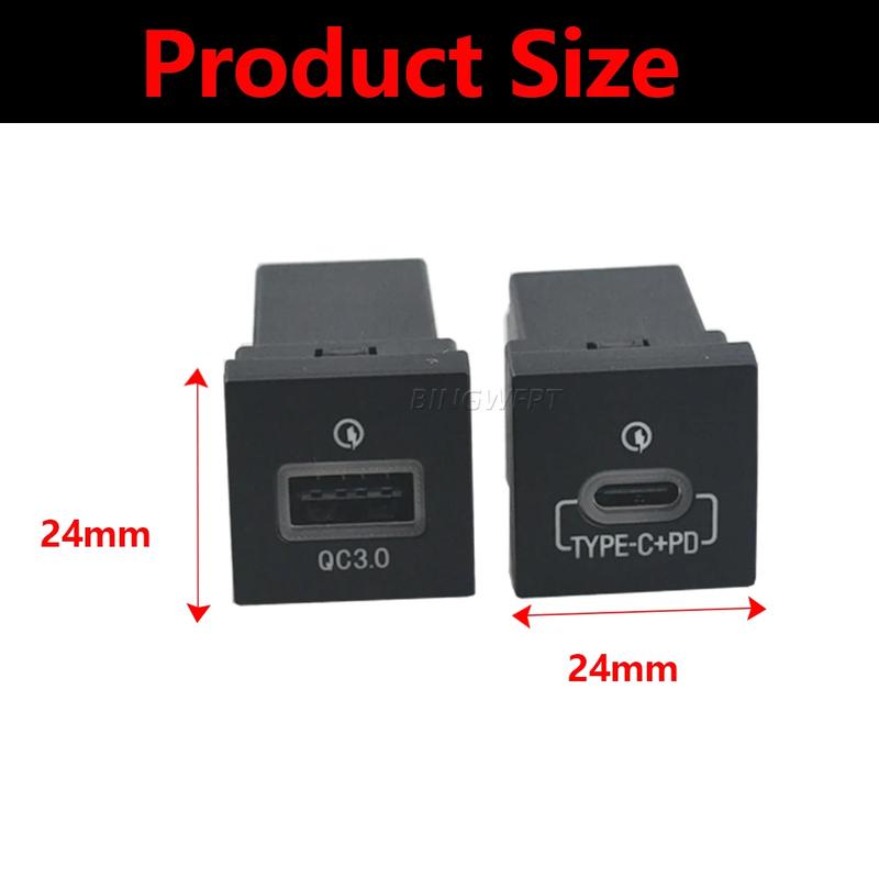 High Quality For VW Golf 6 Jetta 5 MK5 Scirocco 06 - 12 Phone Charging Adapter Button USB Charger PD Quick Charge QC3.0 Auto