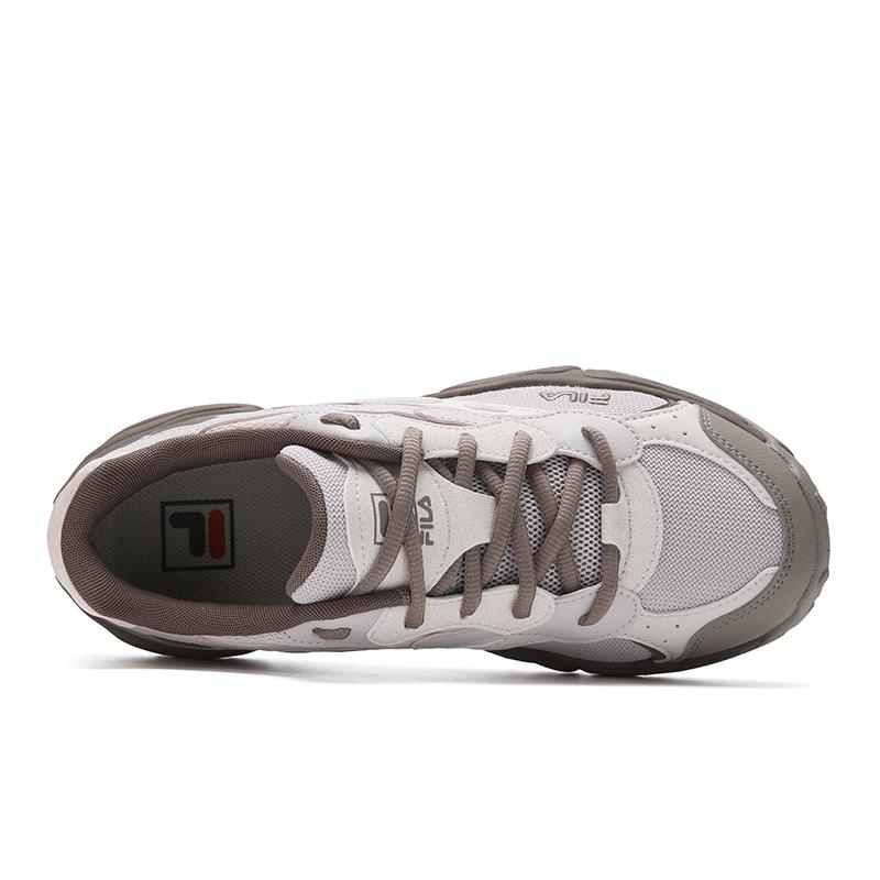 Fila KORAL Breathable Height Increasing Low Top Chunky Sneakers Women's Light Gray Purple Pink F12W612107FGP