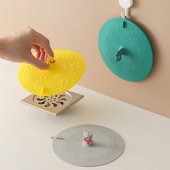 Deodorant de desene animate Capac pentru scurgere de pardoseală Dop de chiuvetă Anti-înfundare Cadă de baie Filtru de piscină Opritor de păr Filtru de canalizare pentru bucătărie Baie