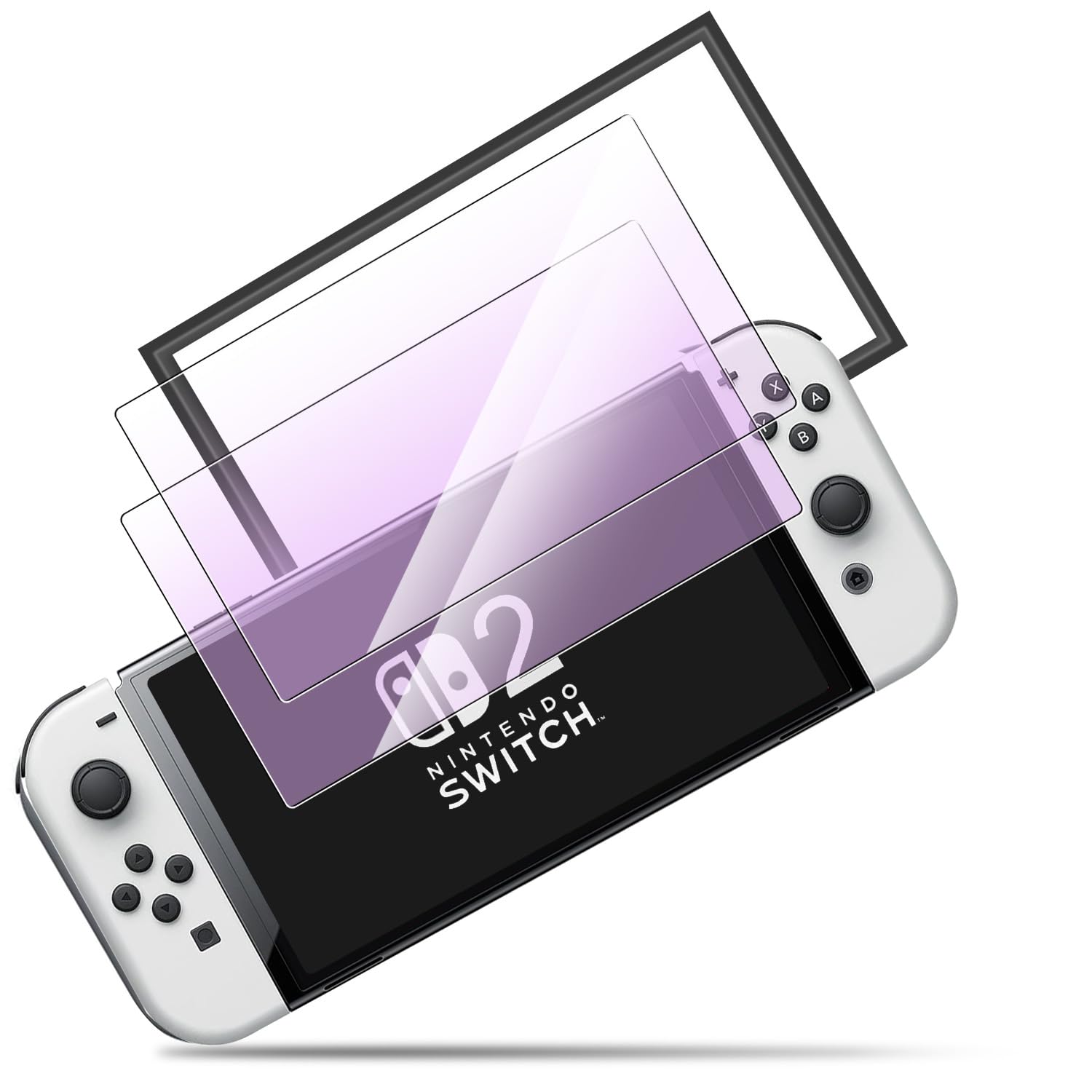 

Sotarino Light For Switch 2 Glass Reduces Eye Includes Guide Automatic Bubble 9H Tempered LCD Compatible with Switch 2 Protective Films [Blue Cut]