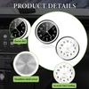 DXNQ 2pcs Stick-on Dashboard Car Clock Mini Luminous Analog Clock with Vent Clip &