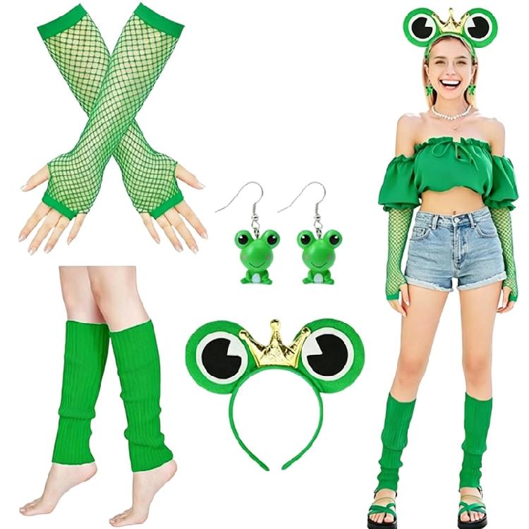 Treefrog Queen Costume Set Childrens Costumes Outfit Role Play Headpiece For Kids Birthday Party And Family Gathering Fun