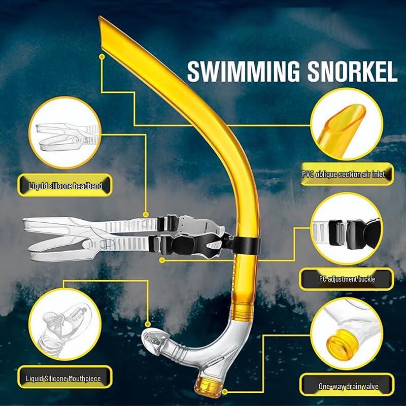 KND Professional Full-Wet Silicone Front Swim Snorkel