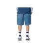 Li-Ning Basketball Series Solid Color Logo Embroidered Elastic Waist Denim Shorts Unisex Bottoms Blue AJSR009-1