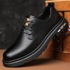 British Retro Leather Casual Shoes Handmade Men's Shoes Business Breathable Soft Sole Comfortable Classic Lace-up Men's Shoes