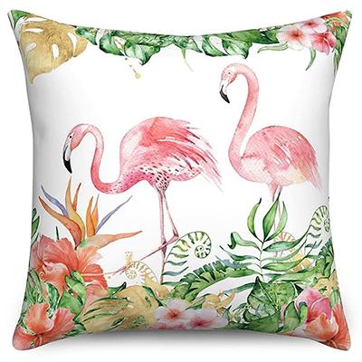 Summer Flamingo Pillowcase Tropical Plant Palm Leaf Pillow Cover Cushion Cover Decorative Home x pillow case