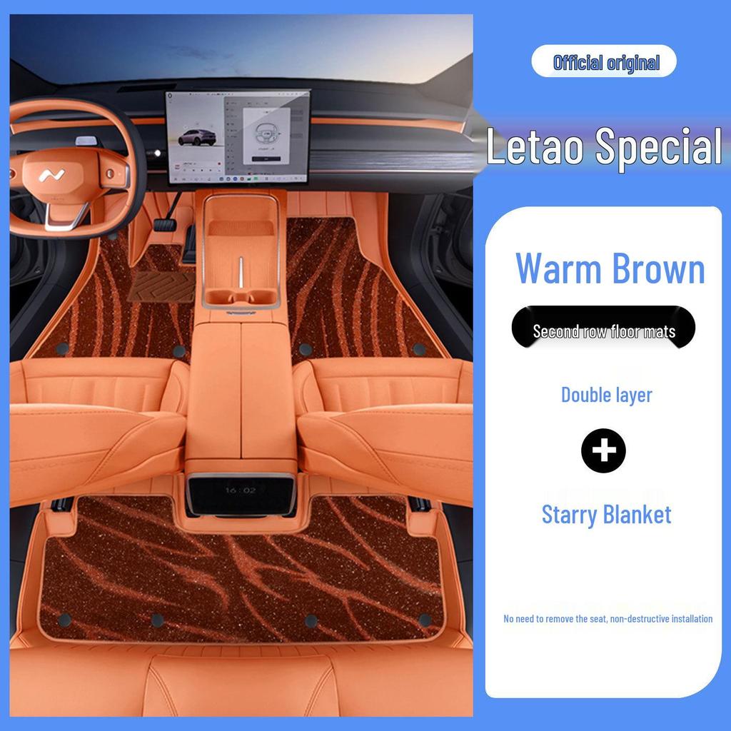 Eco-Friendly Full Coverage Leather Foot Mats for Nio L90 - Interior Protection & Modification