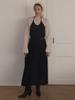 EcommaE LINEN MAXI APRON (BLACK)