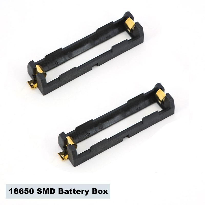

2 шт. 18650 аккумулятор SMT 1X 2X 3X 4X держатель порта SMD аккумуляторная батарея ящик для хранения контейнер внешний аккумулятор бронзовые контакты перезаряжаемый 2x 1 slot