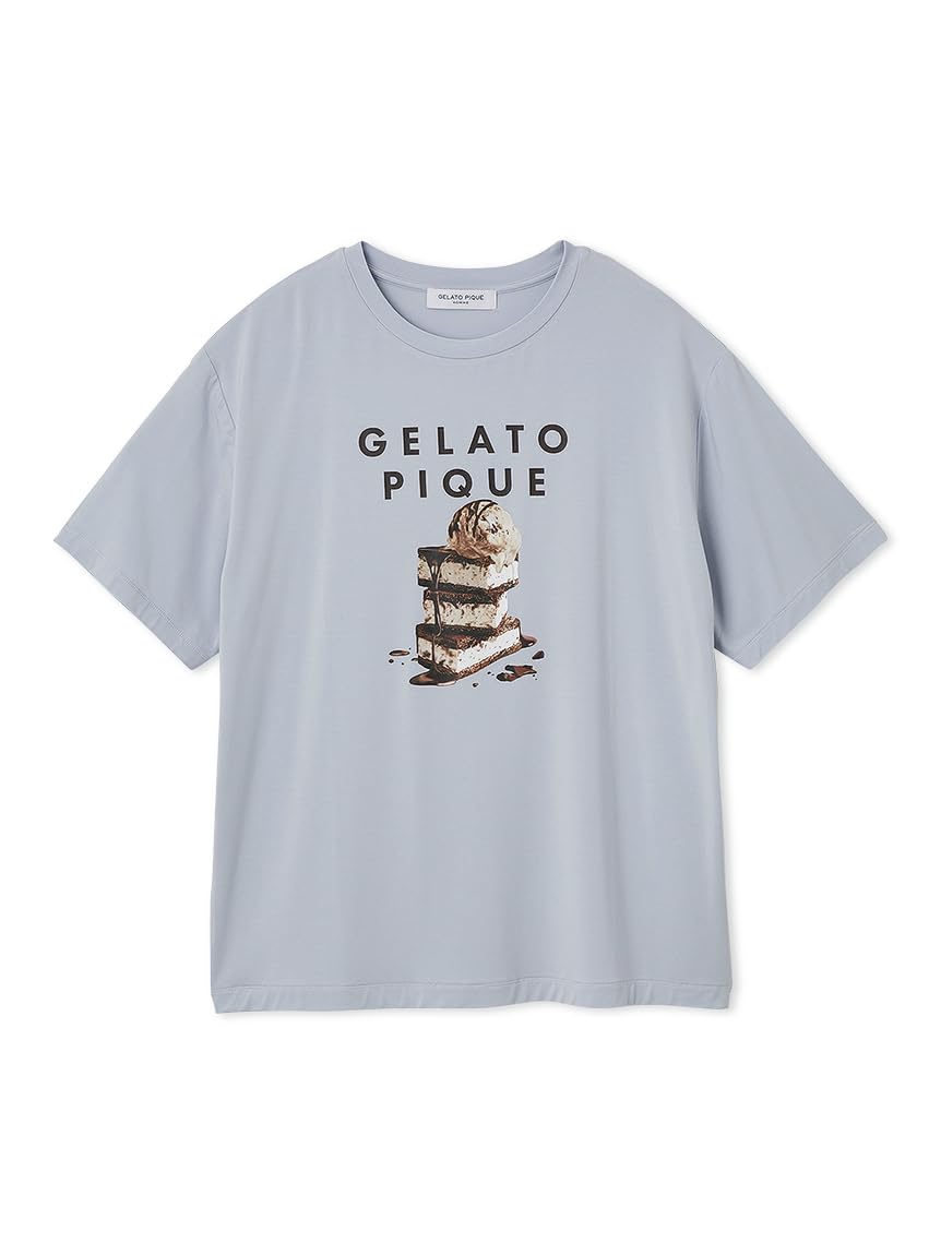 Gelato Pique Homme COOL Rayon Dessert Logo PMCT252353 Blue Medium T-Shirt Men s