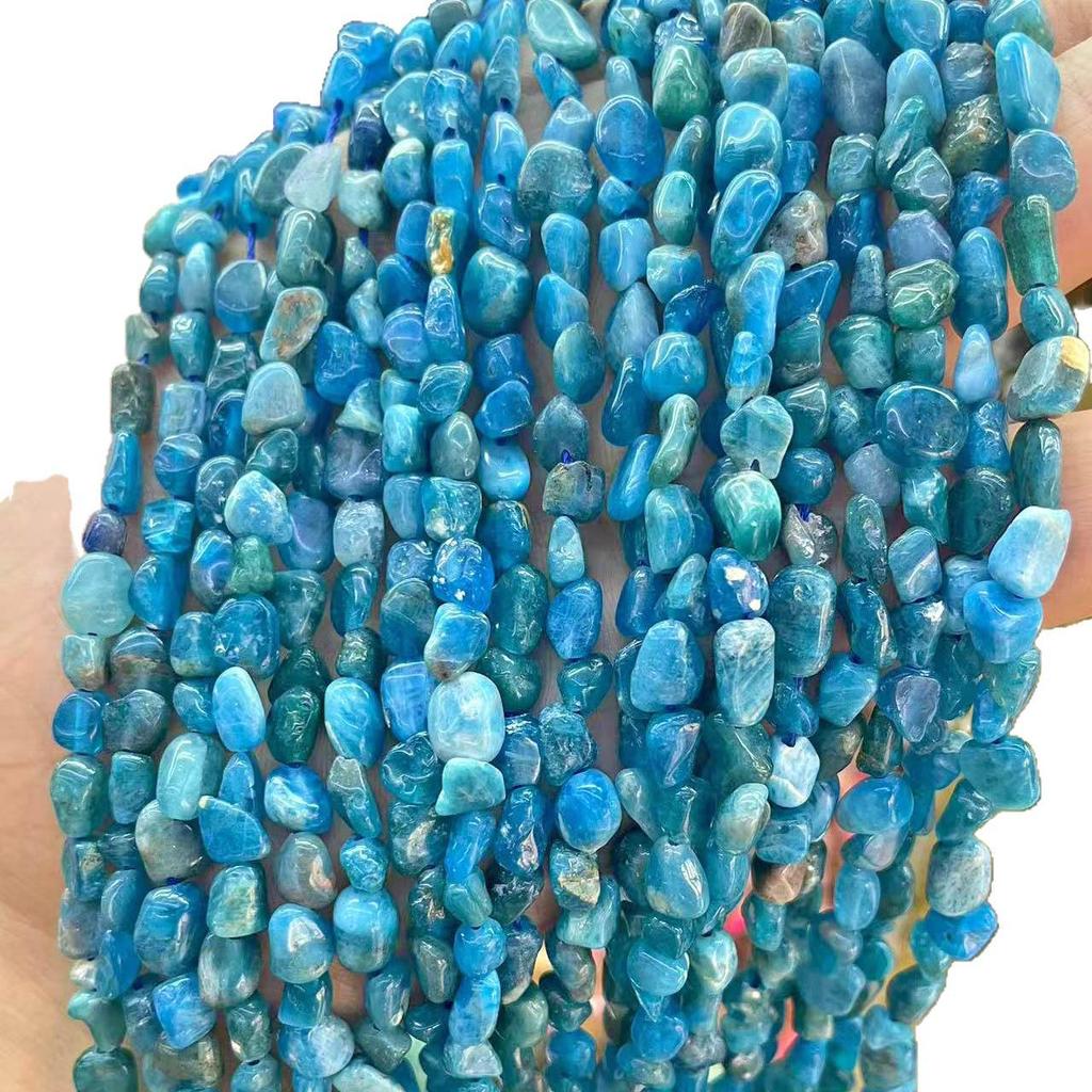 Blue Apatite Crushed Stone Beads for Handmade DIY Jewelry Accessories