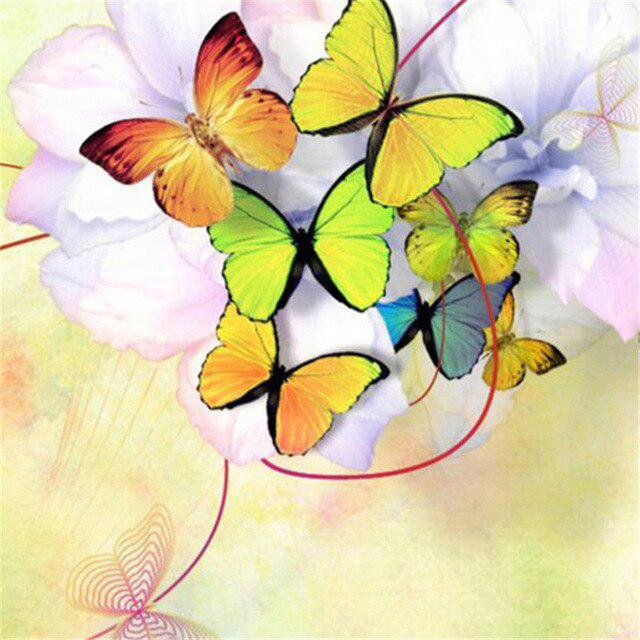 5d Diamond Painting Butterfly Full Round Drill Diamond Mosaic Animal Cross Stitch