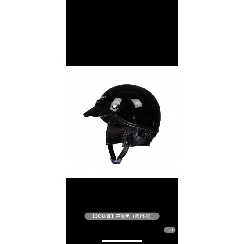 3C Certified Half Face Helmet Motorcycle Electric Bike Riding - Vintage Style Unisex