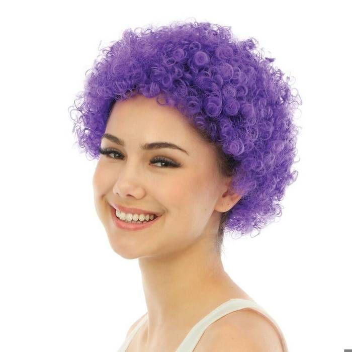 Perruque courte frisée - PTIT CLOWN - 68054 - Violet - Accessoire Déguisement - Adulte