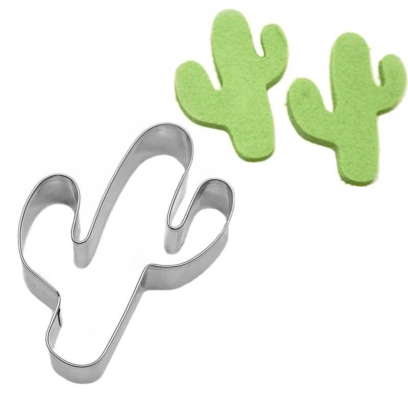 2pcs Opuntia Shape Cookie Cutter Stainless Steel Biscuit Moulds Cake Kitchen Baking Tool