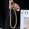 Light Luxury Phone Lanyard New Simple Rhinestone Double Buckle Phone Pendant Keychain Anti-Lost Rope Fashion Hanging Chain Wholesale
