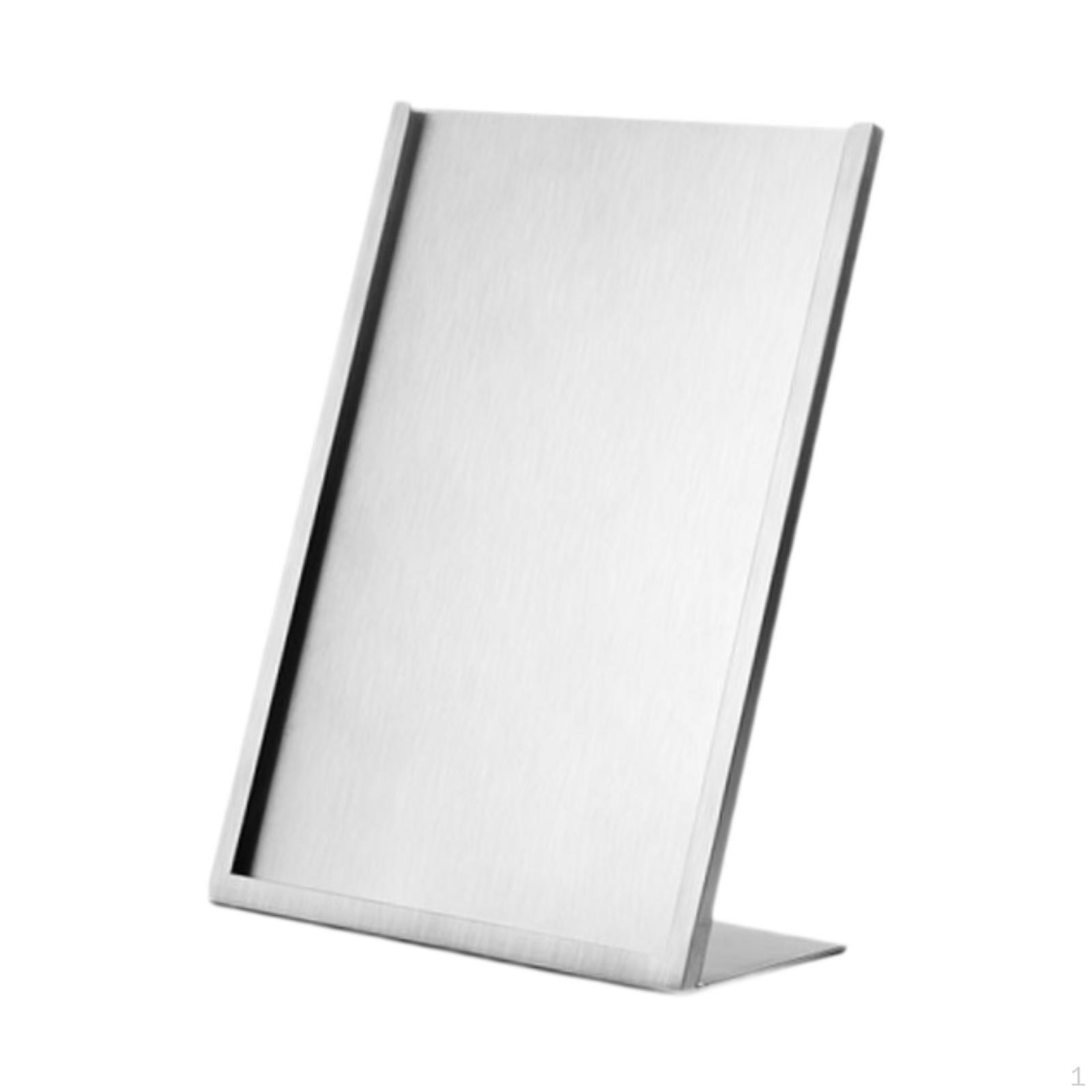 

Рекламный стенд, рамка для ценника, сплошной многофункциональный держатель для меню в форме буквы L серебряный