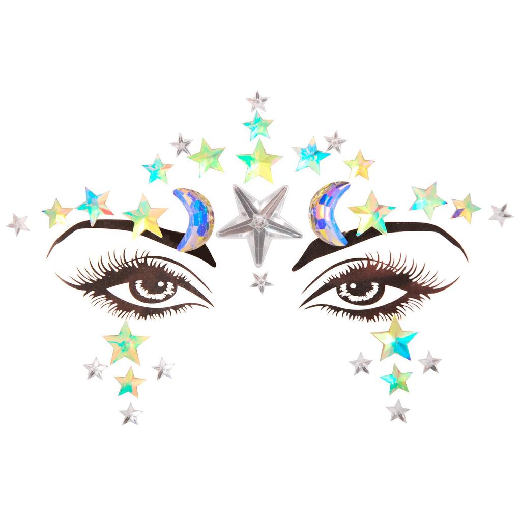 Crystal Tattoo Sticker Glitter Eyeliner Eyebrow Makeup Face Eyes Diamond Temporary Tattoo Rock Rhinestone 3D Eyeliner Stickers